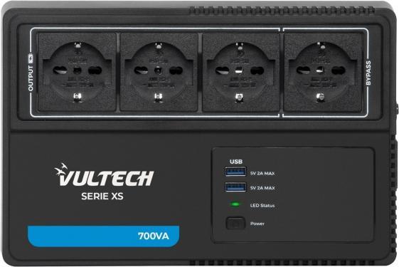 Produktbild Vultech UPS700VA-XS - Unterbrechungsfreie Stromversorgung 700VA (700 VA, 390 W, Line-Interaktiv USV)