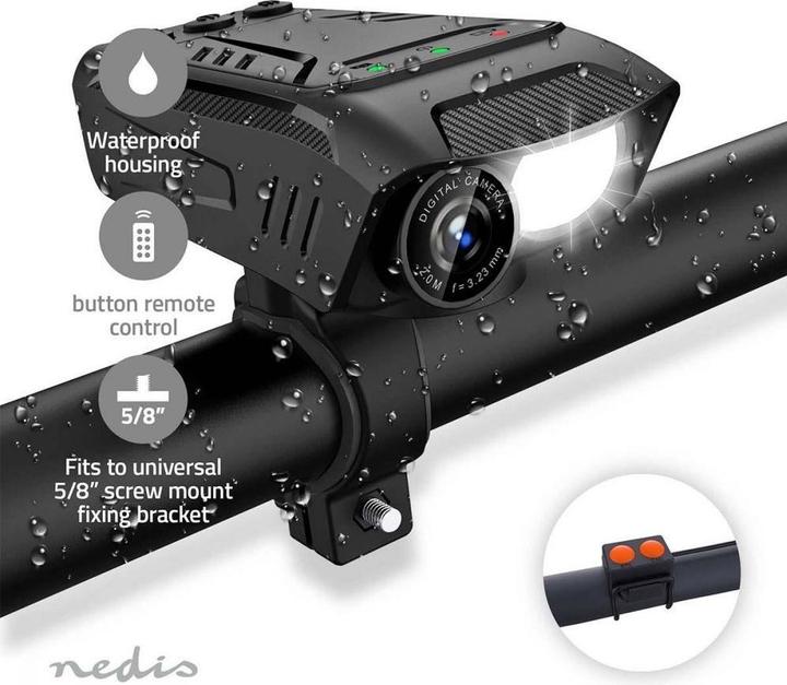 Produktbild Nedis CCAM100BK (Akku, Eingebautes Display, Eingebautes Mikrofon, Full HD)