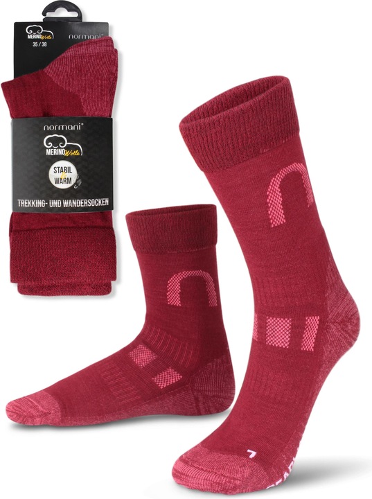 Actual product image Normani 2 pairs of Melton merino wool hiking and trekking socks (pack of 2, 35 - 38)