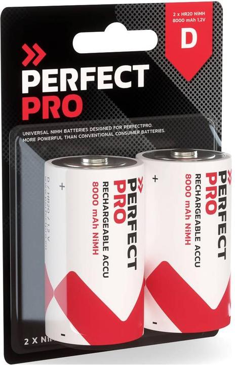 Produktbild PerfectPro Akku D 2 Stück (2 Stk., 8000 mAh)