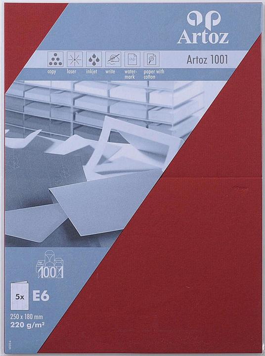 Immagine prodotto Artoz 1001 carte rosso vino (12,5 x 18 cm, 220 g/m²)