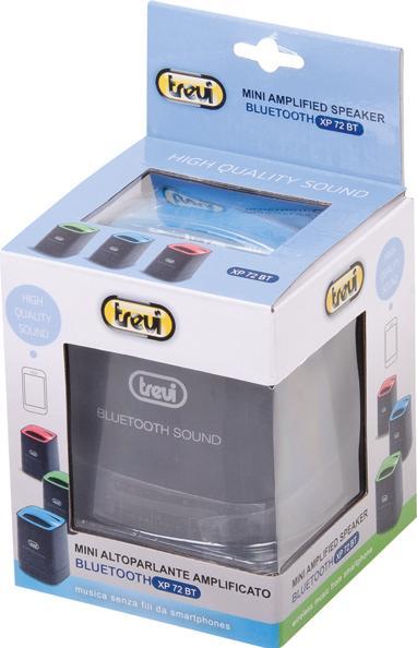 Actual product image Trevi XP72BT speaker in black and red (Rechargeable battery operated)