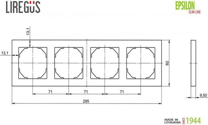 Produktbild Liregus FRAME EPSILON SLIM 14-145-04 WHITE
