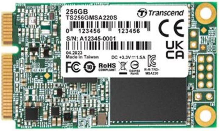 Actual product image Transcend SSD MSA220S mSATA 3D NAND, SATA3 (64 GB, mSATA)