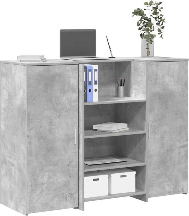 Immagine prodotto VidaXL Bancone reception grigio cemento 135x50x103,5 cm bancone reception in legno