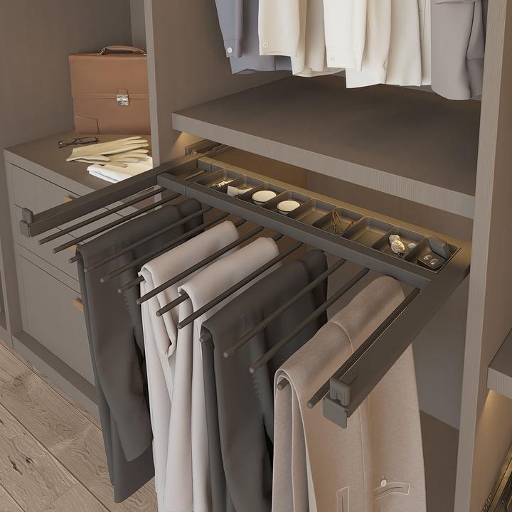 Actual product image Hettich Ausziehbarer Hosenhalter -600 anthrazit