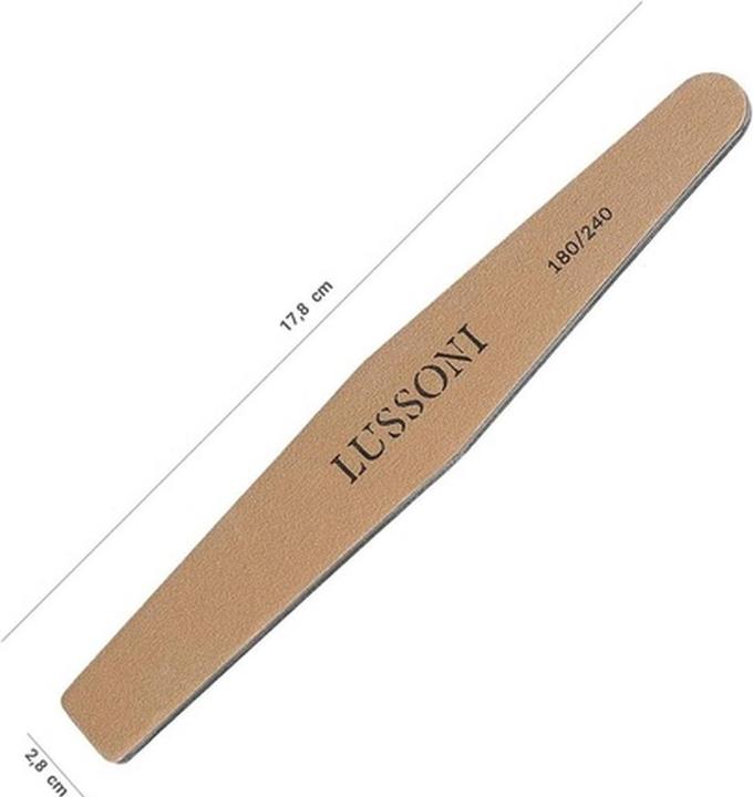 Produktbild Tools for Beauty T4B Lussoni Premium Trapezoid Nail Files 180/240 Grit - Pack of 10