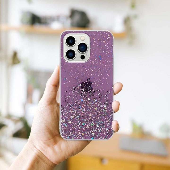 Actual product image Cadorabo TPU cover sparkling glitter (Apple iPhone 13 Pro)