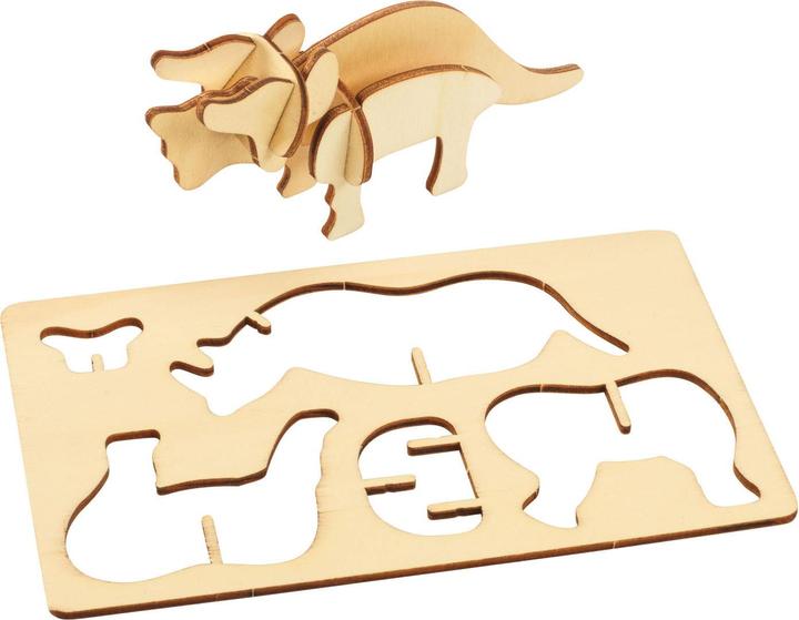 Actual product image Colorations Colours - Design and decorate your 3D wooden puzzle "Jungle animal".