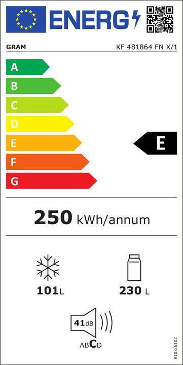 Energie-Label GRAM KF 481864 FN X/1 (331 l)
