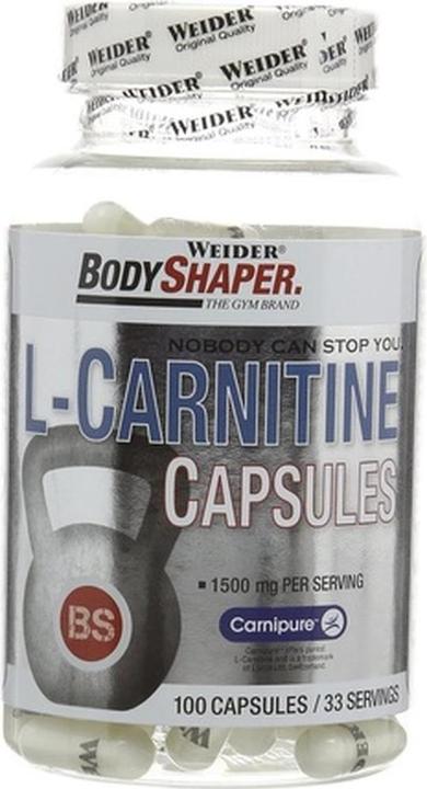 Actual product image Weider BodyShaper L-Carnitine Caps (100 Caps) (100 Piece, Capsules)