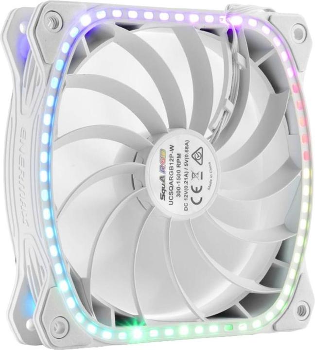 Image du produit Enermax Ventilateur PC SquA RGB Blanc 3-Pack avec boîte de contrôle RGB (120 mm, 3 x)