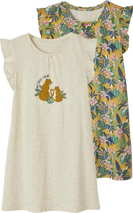 Actual product image Vertbaudet 2er-Pack Mädchen Nachthemden, Dschungelprint (86)