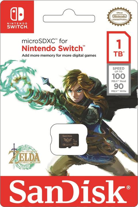 Actual product image SanDisk Nintendo Switch Card (1000 GB, microSDXC, U3, UHS-I)