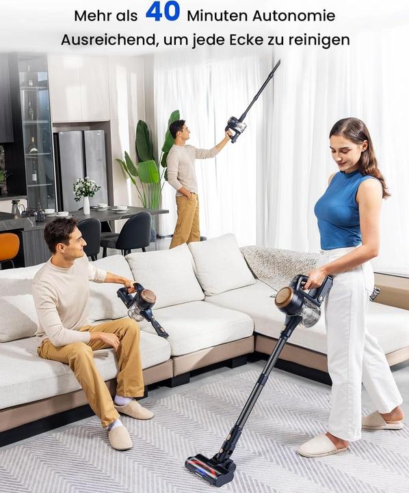 Image du produit Proscenic Aspirateur balai sans fil puissant, anti-peluches, longue autonomie, léger et silencieux