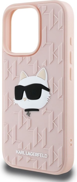 Produktbild Karl Lagerfeld Etui 3D Rubber Monogram & Choupette for iPhone 16 Pro Max pink (Apple iPhone 16 Pro Max)