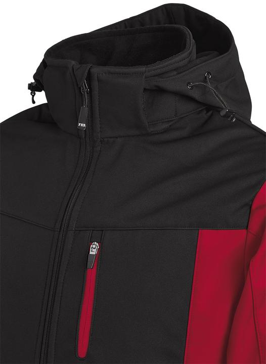 Actual product image FHB Men's softshell jacket JANNIK red, black size S (S)