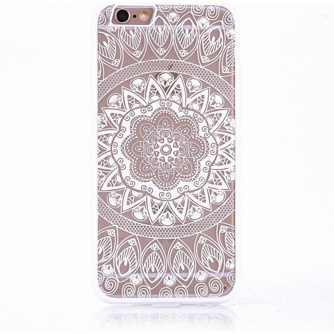 König Design Apple iPhone 7 Handy Hülle Mandala Case Schutzhülle Motiv Cover Kreis Weiss Neu (Apple iPhone 7), Smartphon...