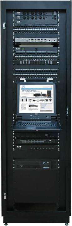 Actual product image Eaton 45U SmartRack Standard-Depth Server Rack Enclosure Cabinet with doors & side panels (45 RU, 19 inch rack)