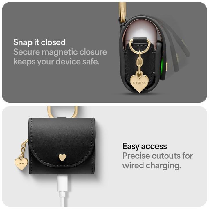 Image du produit Spigen Cyrill Mini Bag for AirPods 4 - Noir (Sac pour écouteurs)