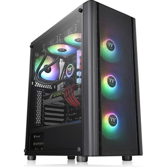 Thermaltake V150 TG ARGB Breeze Edition (Mini-ITX, mATX, ATX), PC Gehäuse, Schwarz