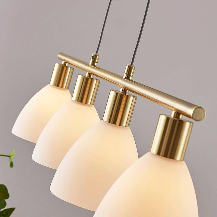 Produktbild Lindby Simeon Pendelleuchte White/Brass (E14)