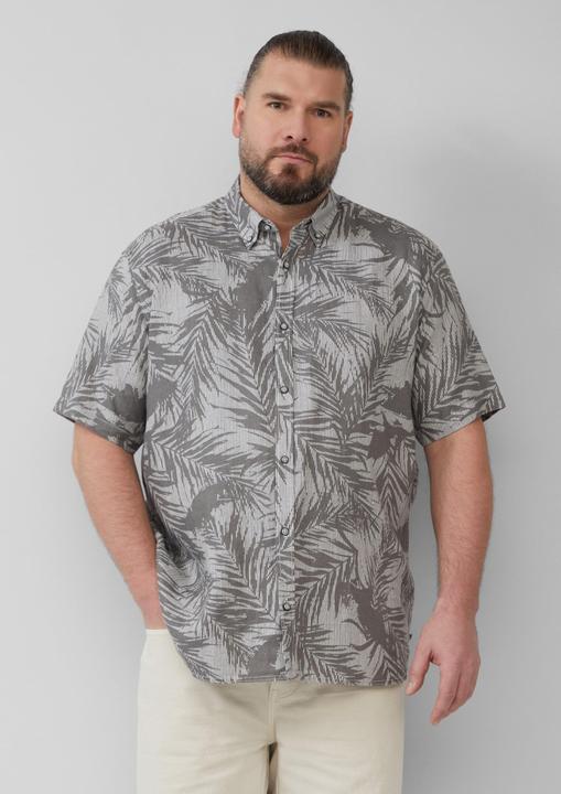 Immagine prodotto S.Oliver Hemd Regular Fit: Gemustertes Kurzarmhemd aus Leinen (5XL)