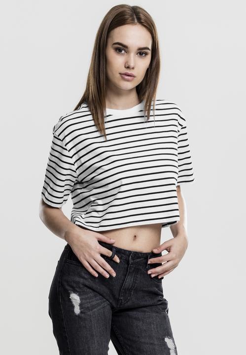 Image du produit Urban Classics Ladies Short Striped Oversized Tee (S)