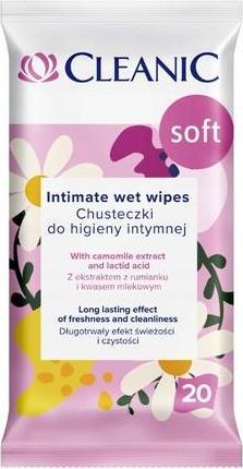 Actual product image Cleanic Soft Intimate Hygiene Wipes - 20 Pieces (Intimate wipes)