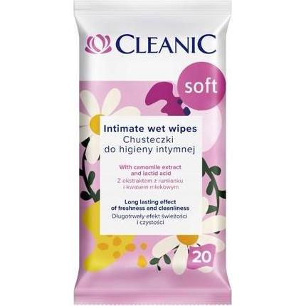 Cleanic Bianco Igiene Intima, Morbide Salviette Per L'igiene Intima - 20 Pezzi