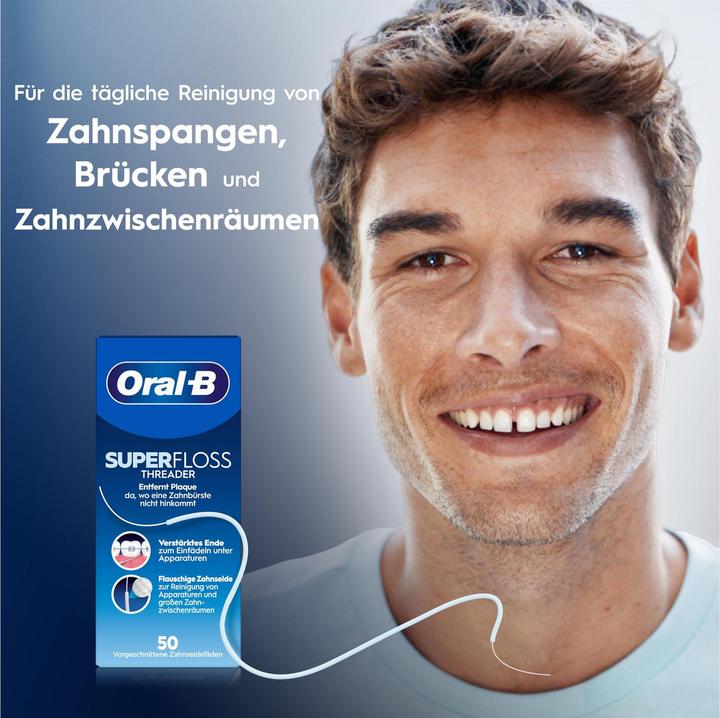 Productafbeelding Oral-B Threader Zahnseide 50 Fäden Zahnseide