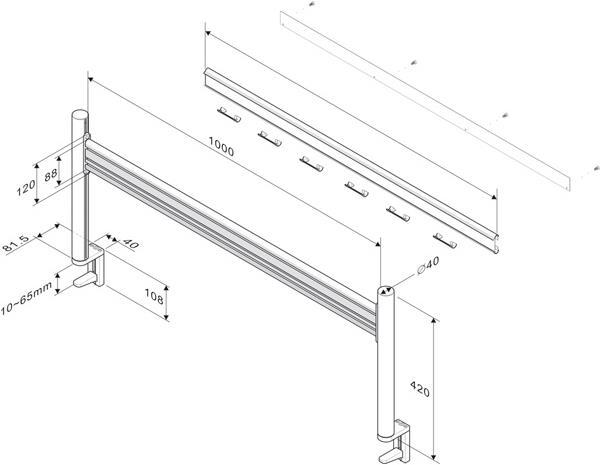 Produktbild Roline LCD Monitorbrücke, Tischmontage