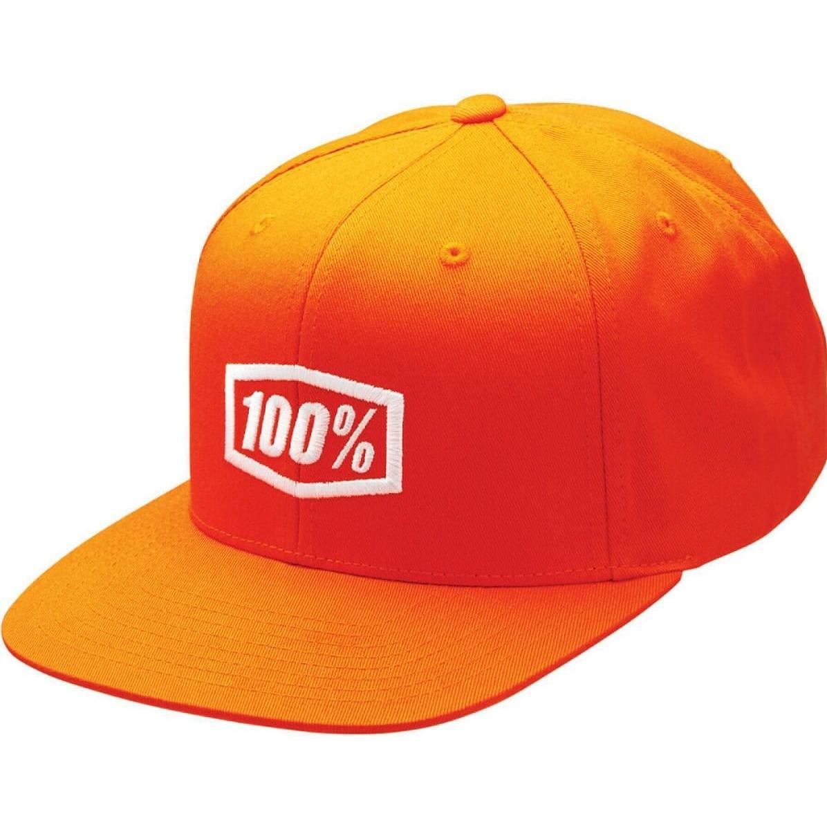 Thumbnail - 100%, Cap, Icon AJ Fit Snapback Hat - orange, Orange