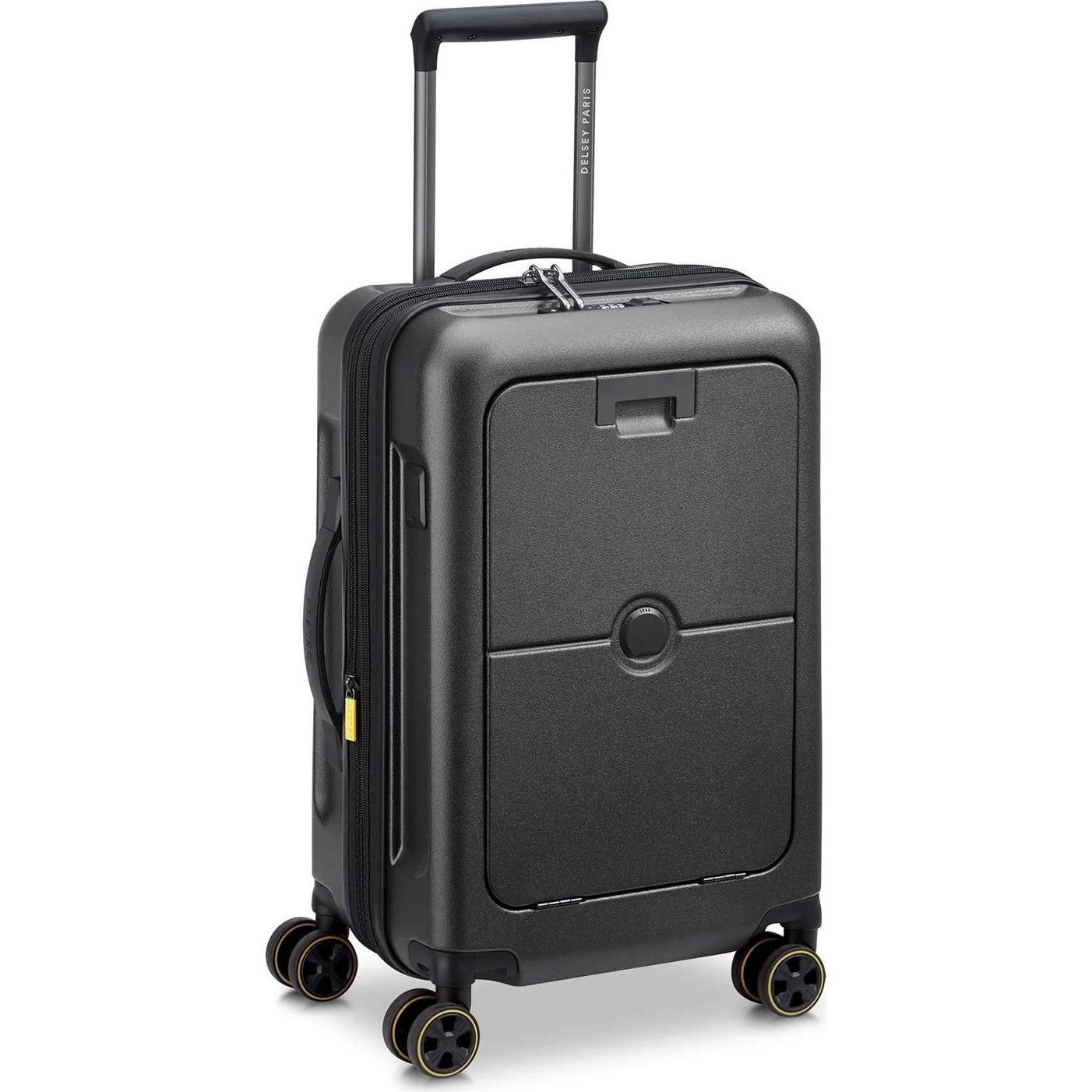 Delsey Nero Valigia, Turenne 2.0 Trolley Da Cabina A 4 Ruote 56 Cm Scomparto Per Laptop, (42 L)