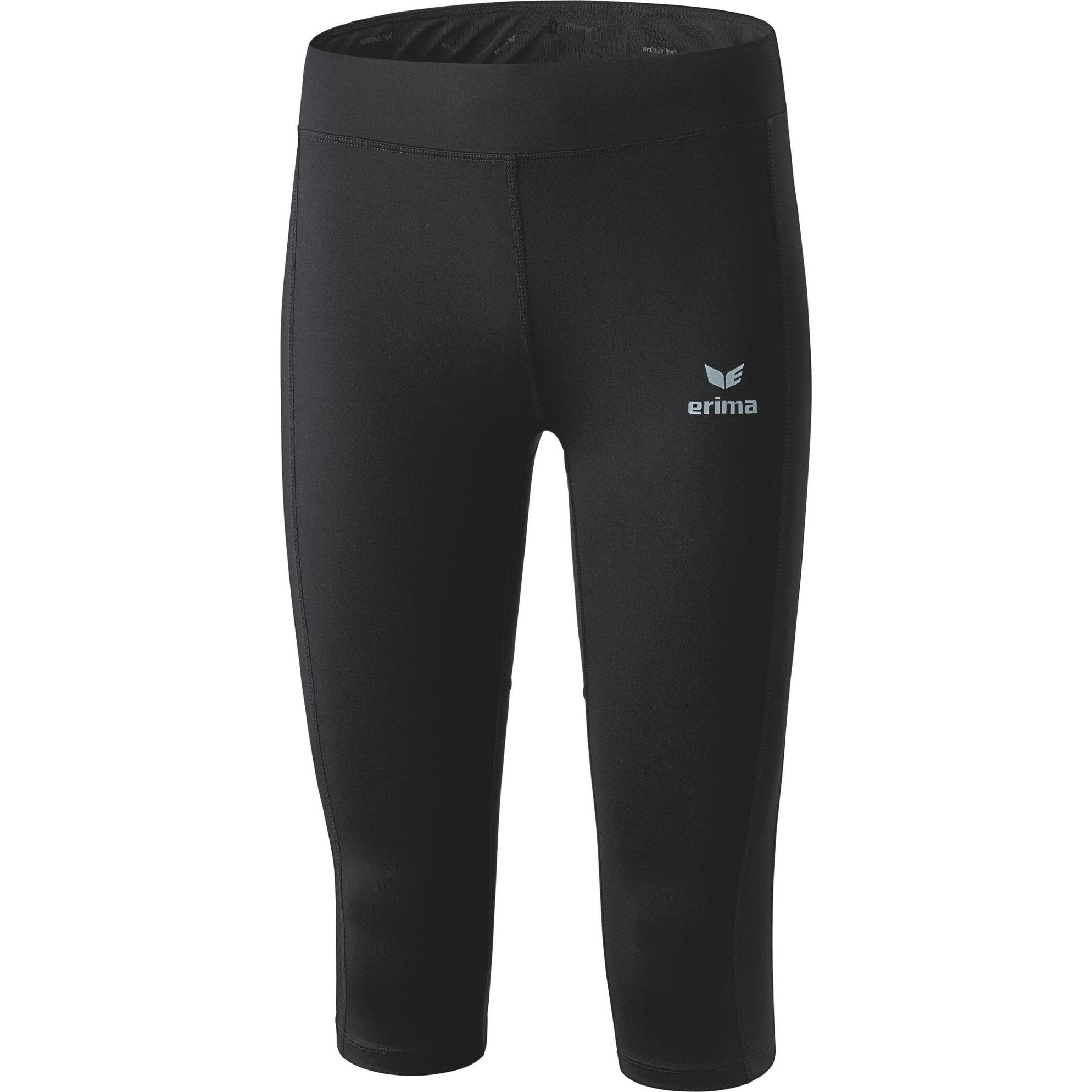 Erima, Damen, Sporthose, Performance 3/4 Laufhose (38), Schwarz, 38