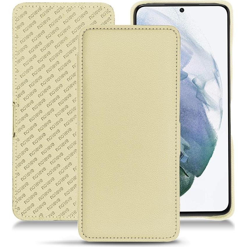 Noreve Lederschutzhülle horizontal (Samsung Galaxy S21+), Smartphone Hülle, Beige