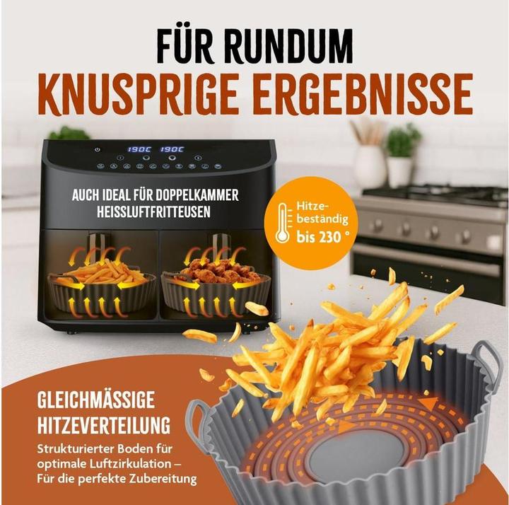 Produktbild KitchBo Silikonform, 20 x 20 x 6.3 cm, Schwarz