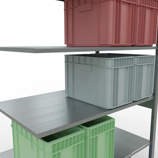 Actual product image Schulte Lagertechnik MULTIplus150 boltless add-on bay system with length bolts