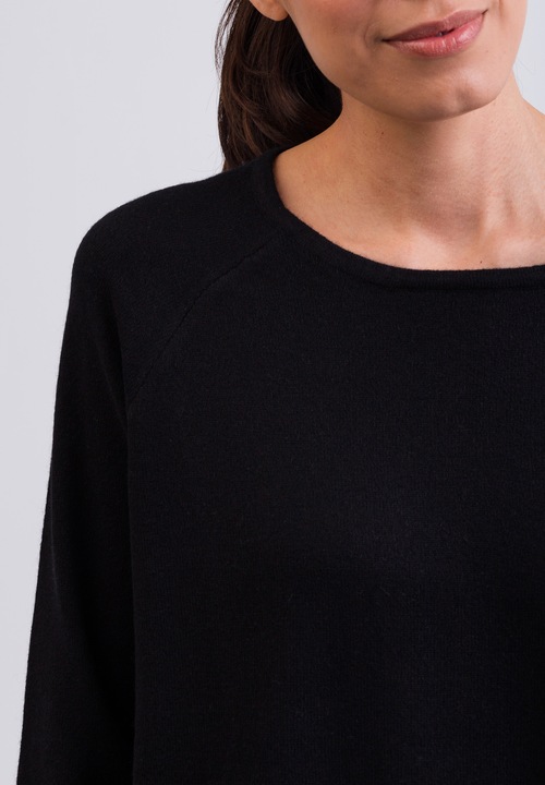 Actual product image Cash-Mere Kaschmir Rundhals Pullover mit Seitenschlitzen (XS, XL)