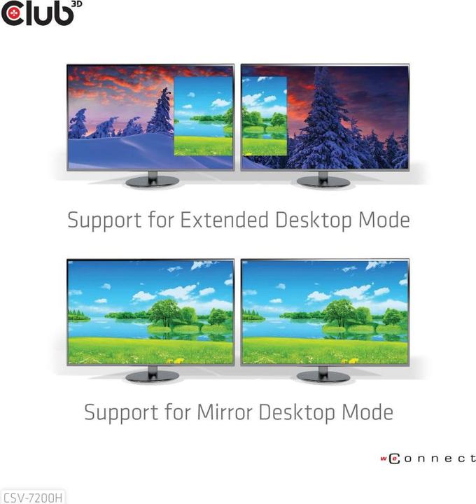 Produktbild Club 3D Club3D Multi Streaming Transport Hub 1xDP->2xHDMI (HDMI, 20 cm)
