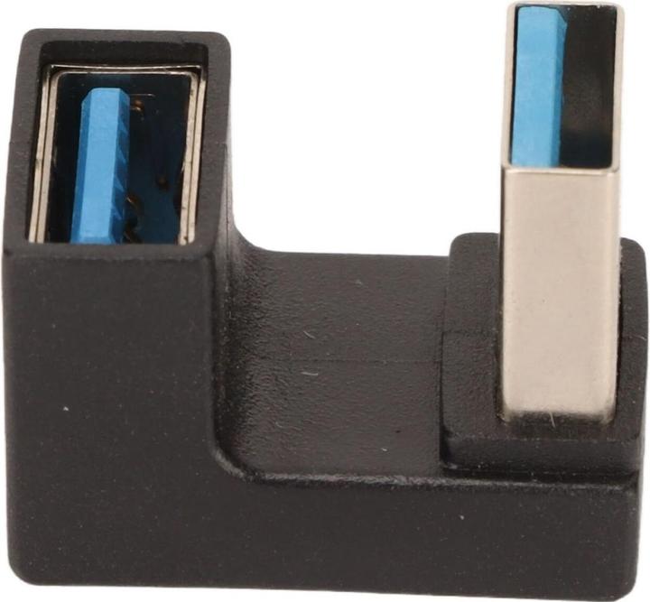 Produktbild PowerGuard USB-A zu USB-A 180 Grad Winkel U-Form nach unten Adapter (male/female) (USB 3.1)