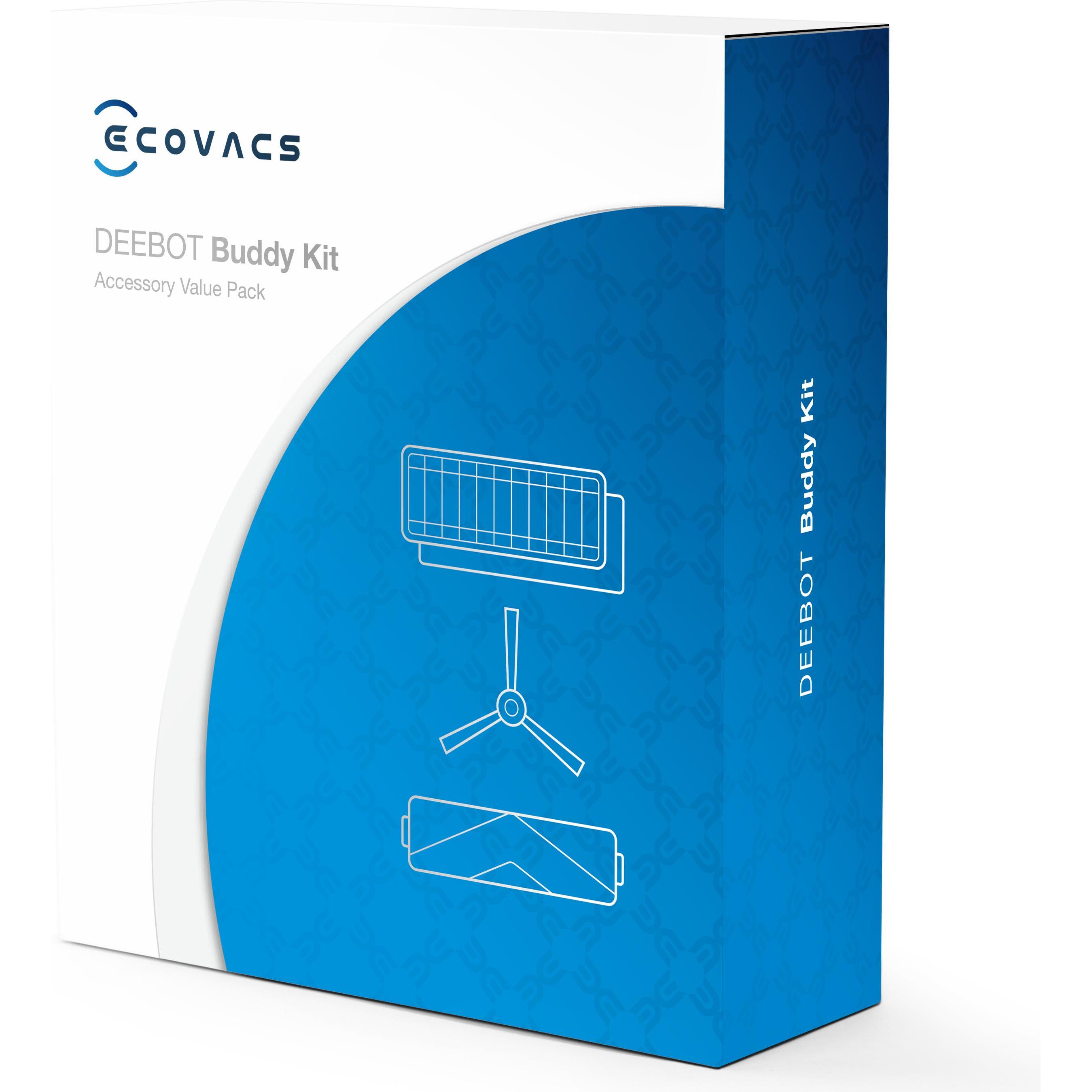 Thumbnail - Ecovacs Priedas Kit D-KT01-0017 4x Side Brushes, 1x Main, 3x High Efficiency Filters, 1x Cleaning Tool, Sui, Staubsauger...