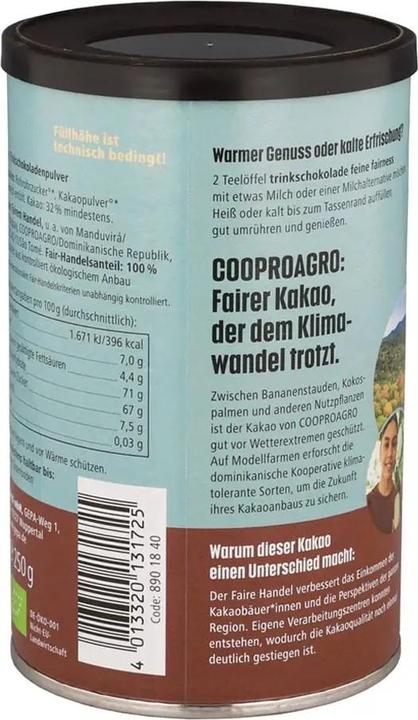 Image du produit GEPA Premium Trinkschokolade (250 g)