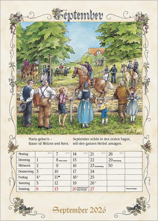 Actual product image Bauernkalender2026 (A3)