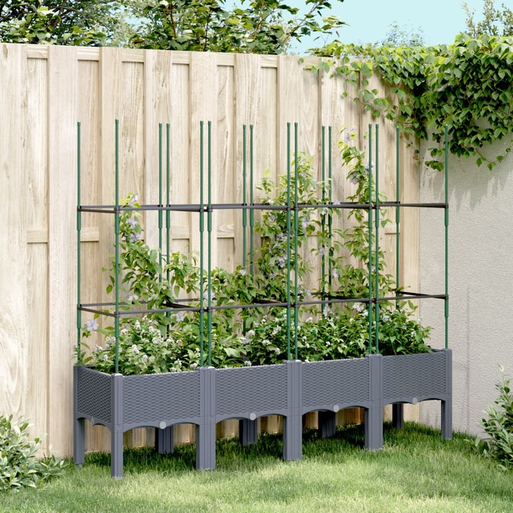 Actual product image VidaXL Planter with trellis PP
