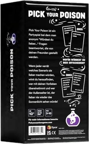 Actual product image Dyce Games Pick Your Poison The Would You Rather...? Party Game (Family / All Ages Edition) (English, 3 - 10 Players)