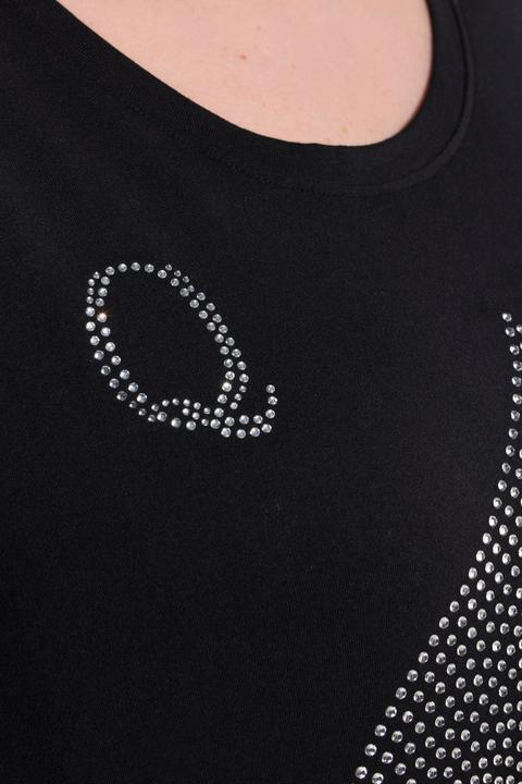 Immagine prodotto Miamoda T-shirt dal taglio svasato con brillantini e design con carte (50)