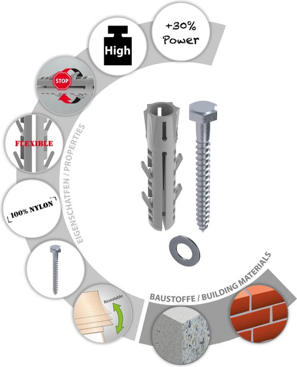 Actual product image Tox Barracuda expansion plug 10x50 mm + screw (2 pcs.)