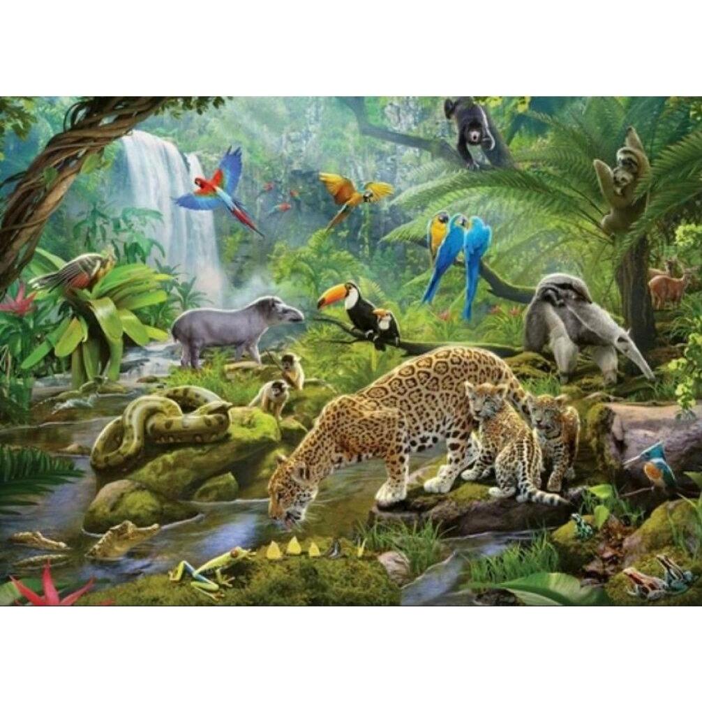 Ravensburger Puzzle 60 el Gyvūnai iš tropinio lino. 051663 (60 Teile)