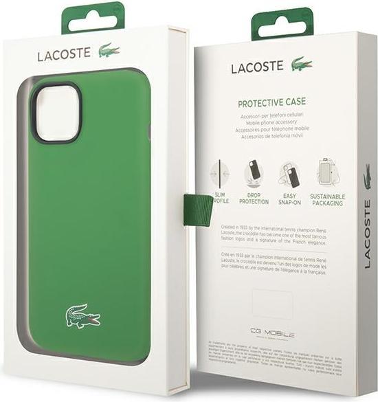 Actual product image Lacoste LCHMP14SSLON iPhone 14 / 15 / 13 6.1" green hardcase with Silicone and MagSafe (Apple iPhone 13, Apple iPhone 15, Apple iPhone 14)